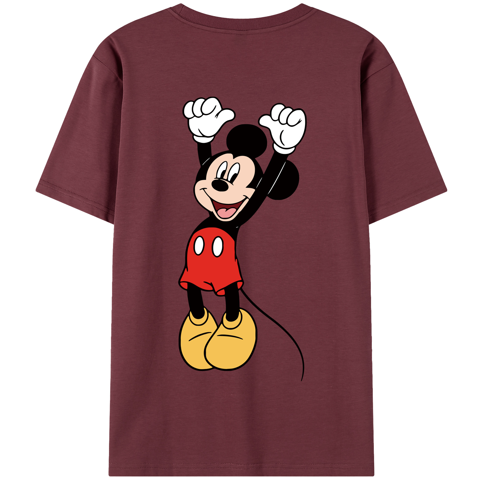 （画像用） ミッキーマウス Mickey Mouse 綿100％半袖Tシャツ（背面プリント）